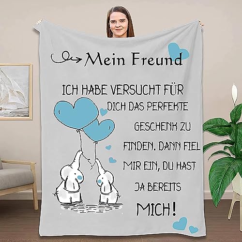 ACCZ Geschenk für Freund von Freundin, Personalisierte Decke Beste Freund Geschenk, Kuscheldecke Geburtstagsgeschenk für Freund, Geburtstag Weihnachten Abschluss Jubiläumsgeschenk für Freund von ACCZ