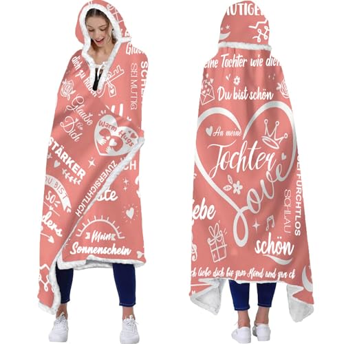 ACCZ Geschenke für Tochter, an Meine Tochter Decke mit Ärmeln, Beste Tochter Geschenke von Mama, Kuscheldecke mit ärmeln Tochter Geschenke zum Weihnachten Geburtstag, 18 Geburtstag Mädchen ACCZ Geschenke für Tochter, an Meine Tochter Decke mit Ärmeln, Beste Tochter Geschenke von Mama, Kuscheldecke mit ärmeln Tochter Geschenke zum Weihnachten Geburtstag, 18 Geburtstag Mädchen von ACCZ