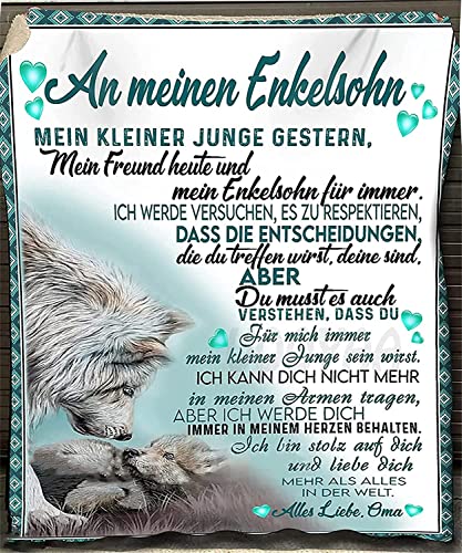 ACCZ Kuscheldecke Personalisierte Decke Geschenke,An Meine Enkel Super Weiche Microfaser Decke Flanell,Decke für Unsere Enkel mit Unterschrift von Oma und Opa,Geburtstag, Weihnachten ACCZ Kuscheldecke Personalisierte Decke Geschenke,An Meine Enkel Super Weiche Microfaser Decke Flanell,Decke für Unsere Enkel mit Unterschrift von Oma und Opa,Geburtstag, Weihnachten von ACCZ