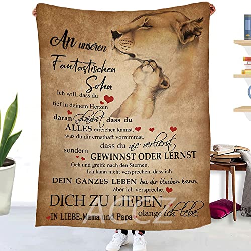ACCZ Kuscheldecke Personalisierte Flauschige Decke An unseren Sohn von Eltern,Geschenk an Meinen Sohn von Mama und Papa,Super Weiche Luftpost Decke Positiv Ermutigen Sie Ihre Sohn,Geburtstag ACCZ Kuscheldecke Personalisierte Flauschige Decke An unseren Sohn von Eltern,Geschenk an Meinen Sohn von Mama und Papa,Super Weiche Luftpost Decke Positiv Ermutigen Sie Ihre Sohn,Geburtstag von ACCZ
