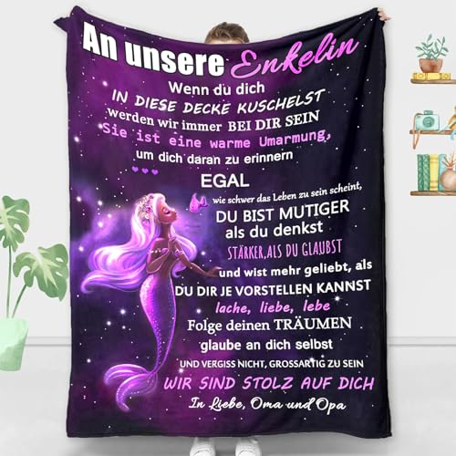 ACCZ Personalisierte Geschenke Decke An unsere Enkelin von Großeltern, Deutsche Oma und Opa für Enkelin Briefdecke, Witziges Geburtstagsgeschenk für Meine Enkelin, 18 Geburtstag Mädchen ACCZ Personalisierte Geschenke Decke An unsere Enkelin von Großeltern, Deutsche Oma und Opa für Enkelin Briefdecke, Witziges Geburtstagsgeschenk für Meine Enkelin, 18 Geburtstag Mädchen von ACCZ