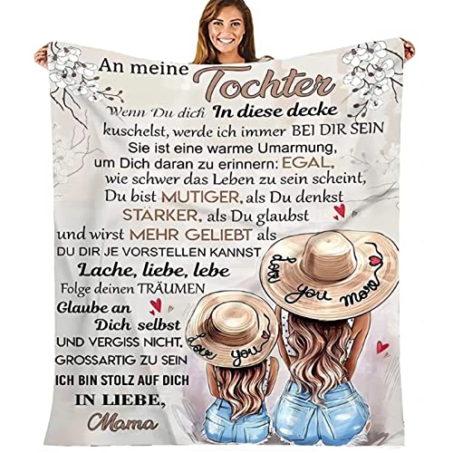 ACCZ Tochter Geschenke von Mama, Decke Geschenk für Tochter, Mutter Tochter Geschenk, Kuscheldecke für Meine Tochter Geschenk Geburtstag, Weihnachten, 18 Geburtstag Mädchen ACCZ Tochter Geschenke von Mama, Decke Geschenk für Tochter, Mutter Tochter Geschenk, Kuscheldecke für Meine Tochter Geschenk Geburtstag, Weihnachten, 18 Geburtstag Mädchen von ACCZ