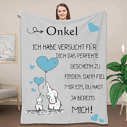 Geschenk für Onkel von Neffe, Personalisierte Decke Beste Onkel Geschenke, Kuscheldecke Geburtstagsgeschenk für Onkel, Geschenk Onkel Geburtstag, Geburtstag Weihnachten Danksagungsgeschenk für Onkel von ACCZ