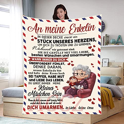 ACCZ Kuscheldecke Flauschige Personalisierte Decke Geschenke An Meine Enkelin, Enkelin Geschenke von Oma,Super Weiche Decke Flanell Mikrofaser Quilts Sofa,Geburtstag,Weihnachten… ACCZ Kuscheldecke Flauschige Personalisierte Decke Geschenke An Meine Enkelin, Enkelin Geschenke von Oma,Super Weiche Decke Flanell Mikrofaser Quilts Sofa,Geburtstag,Weihnachten… von ACCZ