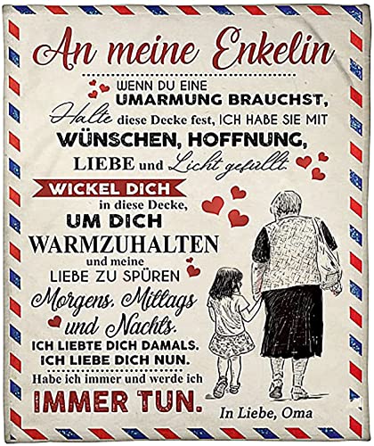ACCZ Kuscheldecke Flauschige Personalisierte Decke Geschenke An Meine Enkelin, Enkelin Geschenke von Oma,Super Weiche Decke Flanell Mikrofaser Quilts Sofa,Geburtstag,Weihnachten… ACCZ Kuscheldecke Flauschige Personalisierte Decke Geschenke An Meine Enkelin, Enkelin Geschenke von Oma,Super Weiche Decke Flanell Mikrofaser Quilts Sofa,Geburtstag,Weihnachten… von ACCZ
