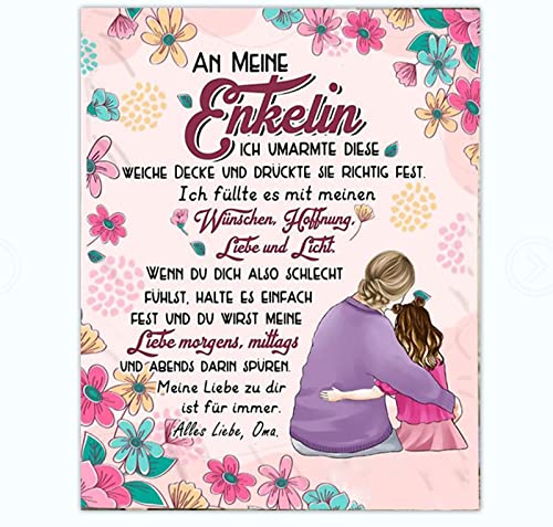 ACCZ Kuscheldecke Flauschige Personalisierte Decke Geschenke An Meine Enkelin, Enkelin Geschenke von Oma,Super Weiche Decke Flanell Mikrofaser Quilts Sofa,Geburtstag,Weihnachten… ACCZ Kuscheldecke Flauschige Personalisierte Decke Geschenke An Meine Enkelin, Enkelin Geschenke von Oma,Super Weiche Decke Flanell Mikrofaser Quilts Sofa,Geburtstag,Weihnachten… von ACCZ