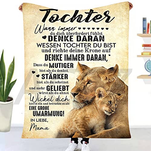 ACCZ Kuscheldecke Flauschige Personalisierte Decke Geschenke An Meine Tochter von Mama,Luftpost ​Decke Positiv Ermutigen Sie Ihre Tochter zur Liebe Geeignet Für Sofa Reisen von ACCZ