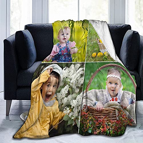 ACCZ Personalisierte Decke Fotodecke mit Eigenem Foto und Text,Personalisierte Geschenke Für Geburtstage, Jubiläen Geschenk Für Vater, Mutter, Kinder, Hunde, Freunde Oder Liebhaber von ACCZ