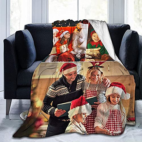 ACCZ Personalisierte Decke Fotodecke mit Eigenem Foto und Text,Personalisierte Geschenke Für Geburtstage, Jubiläen Geschenk Für Vater, Mutter, Kinder, Hunde, Freunde Oder Liebhaber von ACCZ