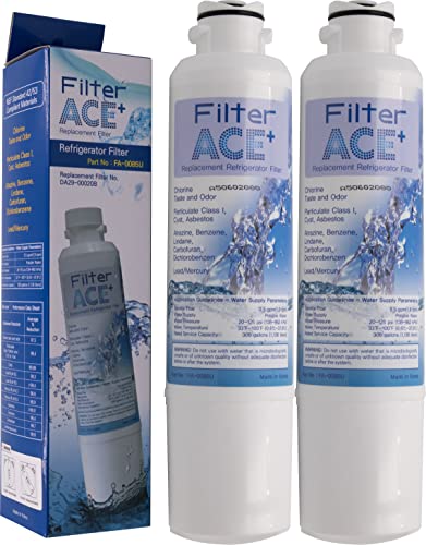 ACE+ FA-0085U | 2er Pack - Wasserfilter kompatibel mit Samsung DA29-00020B, HAF-CIN/EXP, HAF-CIN, DA97-08006A-B, DA97-08006A-E Filter Kartusche für Side by Side Kühlschrank von ACE+