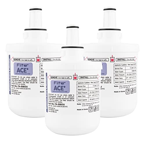 ACE+ FA-0083U | 3x Wasserfilter kompatibel mit Samsung DA29-00003G, HAFIN2/EXP, DA29-00003F, HAFIN1/EXP, HAFIN Kühlschrankfilter - Replacement Refrigerator Filter von ACE+