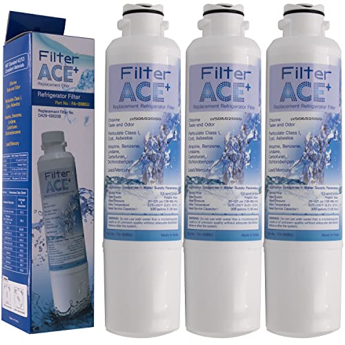 ACE+ FA-0085U | 3er Pack - Wasserfilter kompatibel mit Samsung DA29-00020B, HAF-CIN/EXP, HAF-CIN, DA97-08006A-B, DA97-08006A-E Filter Kartusche für Side by Side Kühlschrank von ACE+