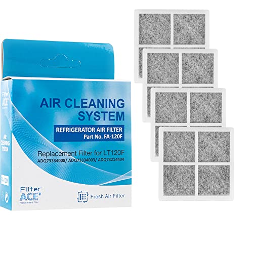 ACE+ FA-120F | Luftfilter für Kühlschrank, kompatibel mit LG Pure N Fresh ADQ73214405 ADQ73214404 ADQ73214408 Antibakterieller Pur Air Kühlschrankfilter (4er Pack) von ACE+