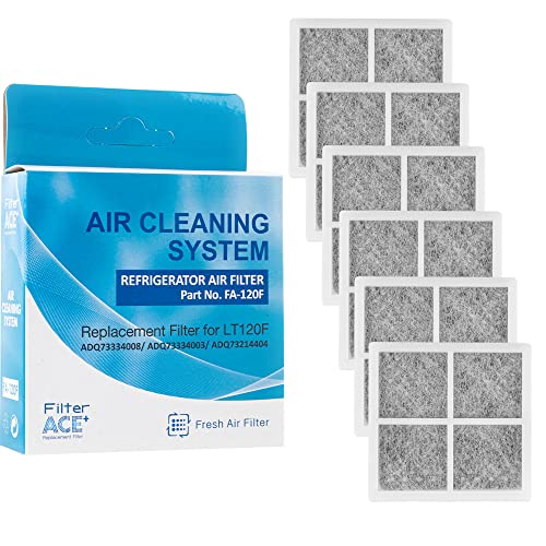 ACE+ FA-120F | Luftfilter für Kühlschrank, kompatibel mit LG Pure N Fresh ADQ73214405 ADQ73214404 ADQ73214408 Antibakterieller Pur Air Kühlschrankfilter (6er Pack) von ACE+