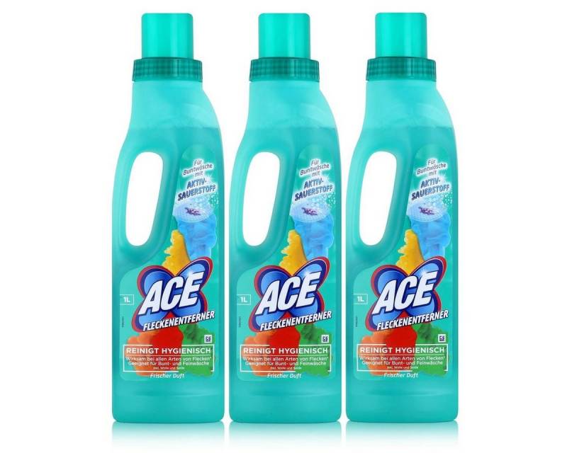 ACE ACE Fleckenentferner Frische Duft 1L - Reinigt Hygienisch (3er Pack) Fleckentferner von ACE