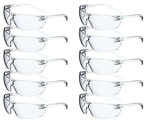 ACE FL-15G Arbeits-Brille im 10er Pack - beschlagfeste Schutzbrille für die Arbeit - Anti-Beschlag - EN 166 - Klar von ACE