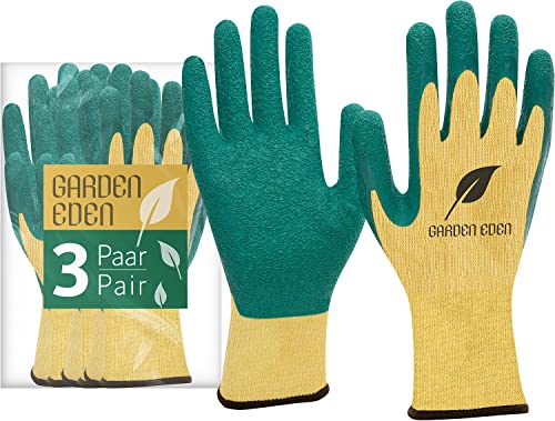 ACE Garden Eden Gartenhandschuhe - 3 Paar Garten-Arbeitshandschuhe - Schutzhandschuhe für Damen & Herren - 09/L (3er Pack) von ACE