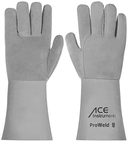 ACE ProWeld Schweißer-Arbeits-Handschuh - Schutz-Handschuhe aus Leder zum Schweißen - EN 388/12477 - 10/XL (1er Pack) von ACE
