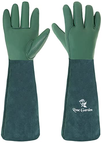 ACE Rose Garden Arbeits-Handschuh - dornenfeste Leder-Schutz-Handschuhe für den Rosen-Garten - EN 388-07/S (1er Pack) von ACE