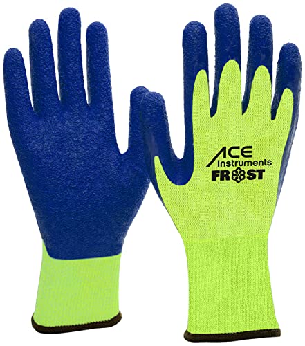 ACE Winter-Arbeitshandschuhe Frost – 3 x Thermohandschuhe für Handhabung, Kälteschutz im Freien, hält Kühlung, Schneeräumung, Gefrierschrank – EN 388/511 – M von ACE