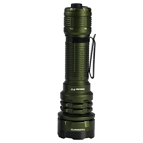 ACEBEAM Defender P17 Taktische Taschenlampe mit Dual-Tail-Schalter, 4900 High Lumen Taschenlampe led aufladbar,487 Yards lange Wurf-Taschenlampe mit Reverse-Clip,Instant Strobe für Notfall, Sicherheit von ACEBEAM