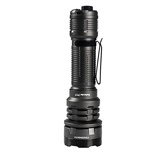 ACEBEAM Defender P17 Taktische Taschenlampe mit Dual-Tail-Schalter, 4900 High Lumen Taschenlampe led aufladbar,487 Yards lange Wurf-Taschenlampe mit Reverse-Clip,Instant Strobe für Notfall, Sicherheit von ACEBEAM