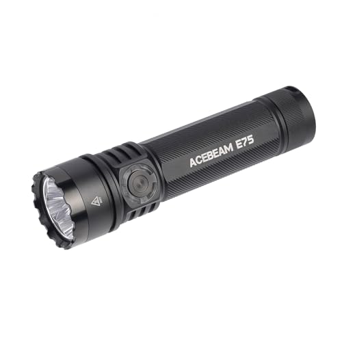 ACEBEAM E75 3000 Lumen Taschenlampe mit Magnetfuß, LED Taschenlampe Extrem Hell Aufladbar, IPX8 wasserbeständiges taktisches EDC-Blitzlicht, 26 Tage extrem langlebig für Camping, täglichen Gebrauch von ACEBEAM