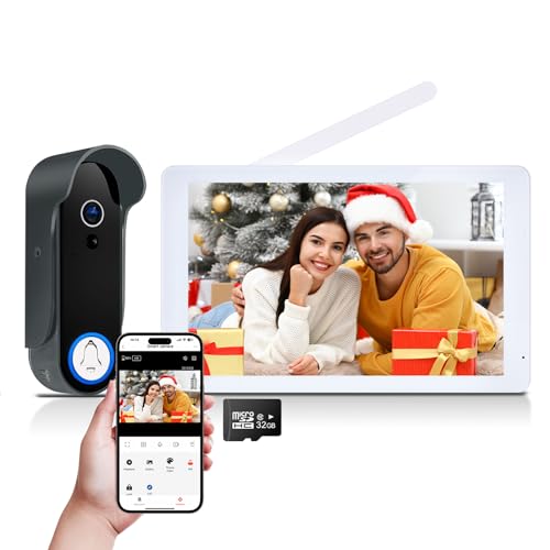 ACEBELL 1080P WLAN Video Türsprechanlage mit 8''Touchscreen, Kabellose Türklingel mit Kamera und Monitor,Bewegungserkennung,App Push,2-Wege-Audio,Gegensprechanlage mit 160° Weitwinkel, KEIN Abonnement ACEBELL 1080P WLAN Video Türsprechanlage mit 8''Touchscreen, Kabellose Türklingel mit Kamera und Monitor,Bewegungserkennung,App Push,2-Wege-Audio,Gegensprechanlage mit 160° Weitwinkel, KEIN Abonnement von ACEBELL