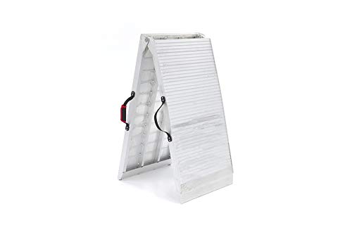 Ace Bikes AceBikes Faltbare Motorrad Verladerampe Silber 57cm 500kg Alu Tragbar von ACEBIKES