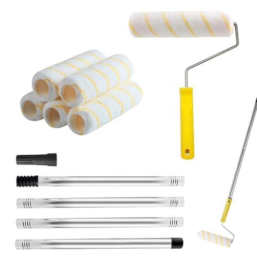 ACEBON Farbrollerhülsen 23 cm, 6-tlg Rollen mit Verlängerungsstange 1,2 m zum Streichen von Wänden und Decken, Schutzfolien oder Streichen auf glatten und halbrauen Oberflächen ACEBON Farbrollerhülsen 23 cm, 6-tlg Rollen mit Verlängerungsstange 1,2 m zum Streichen von Wänden und Decken, Schutzfolien oder Streichen auf glatten und halbrauen Oberflächen von ACEBON