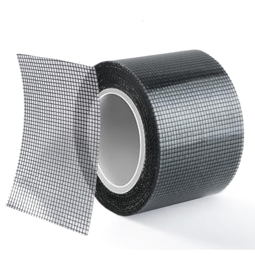 ACEBON Fliegengitter Reparatur Klebeband 50 mm x 5 m | Insektenschutzgitter Reparatur Set | Fliegengitter Tür und Fenster (Schwarz) von ACEBON