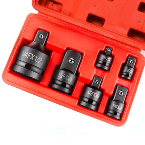 ACEBON Stecknussadapter Set, 6 Stück, Adapter Satz für Ratschen 1/4, 3/8, 1/2, 3/4 ACEBON Stecknussadapter Set, 6 Stück, Adapter Satz für Ratschen 1/4, 3/8, 1/2, 3/4 von ACEBON