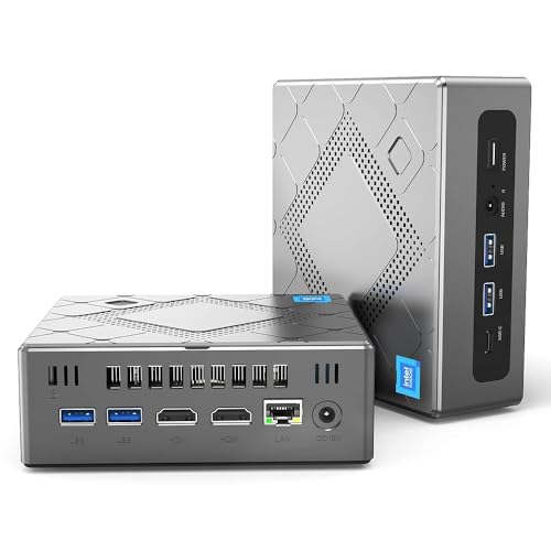 ACEMAGIC CK-10 Mini PC, Core i5-11320H (bis zu 4,5 GHz), 16 GB DDR4 512GB SSD Desktop Mini PC, Mini Computer mit Iris XE Graphics, 2X HDMI + VGA 4K UHD Triple Display, 4X USB 3.0, WiFi 5. von ACEMAGIC