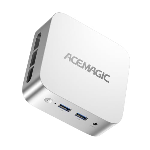 ACEMAGIC N97 Mini PC,12th Gen Ιntel Alder Lake N97 (bis zu 3,60 GHz),16GB DDR4 512GB M.2 SSD Mini Computer mit W11 Pro | RJ45 | 4K HDMI+DP | WiFi 5 für Zuhause/Büro von ACEMAGIC