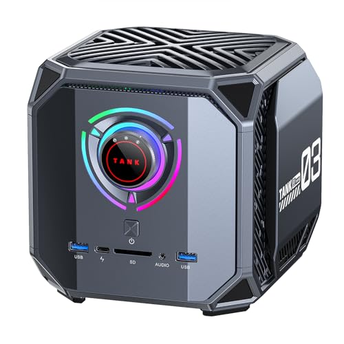 ACEMAGIC Tank03 Mini Gaming PC, Ιntel i7-12700H (14C/20T, bis zu 4.7Ghz), RTX 3060M Graphics, 16GB DDR5 1TB NVME SSD Mini Computer with Dual 2.5G LAN |WiFi6 | Win11 |8K UHD | Type-C von ACEMAGIC