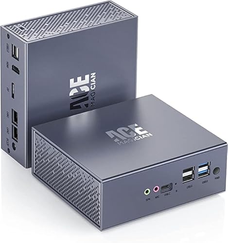 ACEMAGICIAN AD03 Mini PC Ιntel 12th Gen Alder Lake Ν95 (up to 3.40Ghz) 8GB DDR4 256GB SSD Business Mini Computer with Win 11 Pro | WiFi 5 | BT 4.2 | 4K Dual Display | Type-C | Dual RJ45 von ACEMAGICIAN