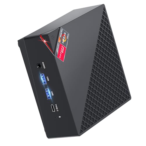 ACEMAGICIAN AM06Pro Mini PC, AMD Ryzen 7 5825U (8C/16T, bis zu 4.5Ghz),16GB DDR4 512GB M.2 SSD Micro PC mit Windows 11 Pro | 4K Triple Display | Typ-C | Dual Ethernet | WiFi 6 | BT 5.2 von ACEMAGICIAN