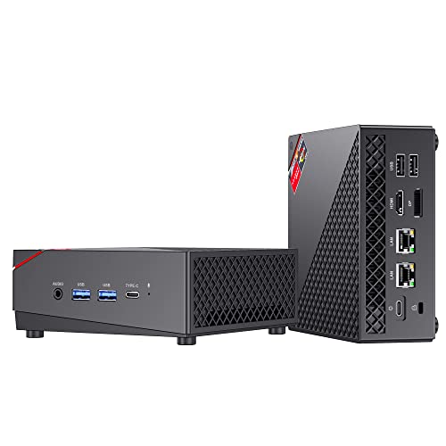 ACEMAGICIAN AM06 Pro Mini PC, AMD Ryzen 7 5700U (8C/16T, bis zu 4.3Ghz),32GB DDR4 512GB M.2 SSD Mini Computer mit 4K Triple Display | Type-C | Dual Ethernet | WiFi 6 | BT 5.2 von ACEMAGICIAN