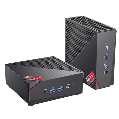 ACEMAGICIAN AM06 Pro Mini PC, AMD Ryzen 7 5700U (8C/16T, up to 4.3Ghz),32GB DDR4 512GB M.2 SSD Mini Desktop PC mit 4K Triple Display | Dual Ethernet | WiFi 6 | BT 5.2 | Type-C von ACEMAGICIAN