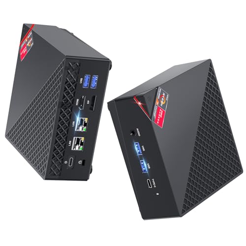 ACEMAGICIAN AM06 Pro Mini PC, AMD Ryzen 7 5825U (8C/16T, bis zu 4.5Ghz),32GB DDR4 512GB M.2 SSD Mini Computer mit W11 PRO | 4K Triple Display | Type-C | Dual Ethernet | WiFi 6 | BT 5.2 von ACEMAGICIAN