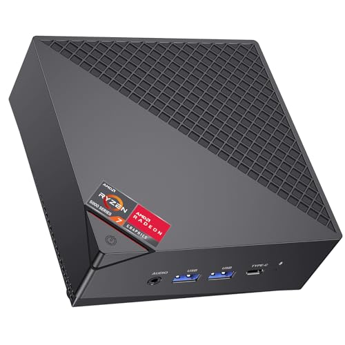 ACEMAGICIAN AM06 Pro Mini PC, AMD Ryzen 7 5700U (8C/16T, bis zu 4.3Ghz),16GB DDR4 512GB NVME SSD Mini Computer mit Type-C |Dual LAN| WiFi6 |BT5.2 von ACEMAGICIAN