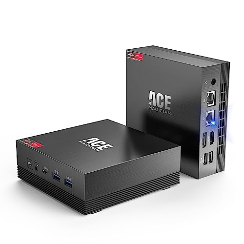 ACEMAGICIAN AM07 Mini PC, AMD Ryzen 5 5500U (6C/12T, bis zu 4,0 GHz) 16GB DDR4 512GB SSD Mini Computer mit Graphics 7 Core 1800 MHz | 4K UHD | WiFi 5 | BT4.2 | Dual-Ethernet von ACEMAGICIAN