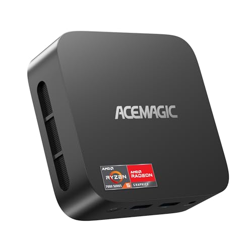 ACEMAGICIAN K1 Mini PC, AMD Ryzen 5 7430U (6C/12T, up to 4.3Ghz),16GB DDR4 512GB M.2 SSD Mini Computer mit Windows 11 Pro | WiFi 6 | BT 5.2 | 4K Triple Display | Type-C von ACEMAGICIAN