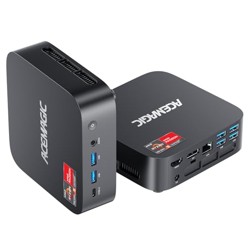 ACEMAGICIAN K1 Mini PC, AMD Ryzen 5 7430U (6C/12T, up to 4.3Ghz),32GB DDR4 512GB M.2 SSD Mini Computer mit Windows 11 Pro | WiFi 6 | BT 5.2 | 4K Triple Display | Type-C von ACEMAGICIAN