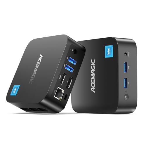 ACEMAGICIAN V1 Mini PC Win11 Pro,16 GB DDR4 1TB SSD,Ιntel Alder Lake-N97(Bis zu 3,6 GHz) Micro Desktop Computer Für Business/Office/Multimedia|4K HDMI+DP|USB3.2 von ACEMAGICIAN