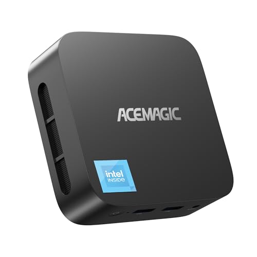ACEMAGICIAN V1 Mini PC, Ιntel Twin Lake N150 Mini PC (bis zu 3,60 GHz),16GB DDR4 512GB M.2 SSD Mini Computer mit W11 Pro | RJ45 | 4K HDMI+DP | WiFi 5 von ACEMAGICIAN