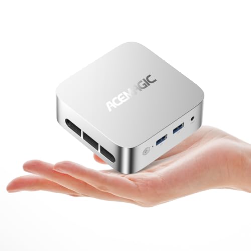 ACEMAGICIAN V1 Mini PC Шin11 Pro, 16GB DDR4 256GB SSD,Ιntel Twin Lake N150(Bis zu 3,6GHz) Micro Desktop Computer Für Heimkino/Business/Office|Dual WiFi|HDMI+DP|USB3.2 von ACEMAGICIAN