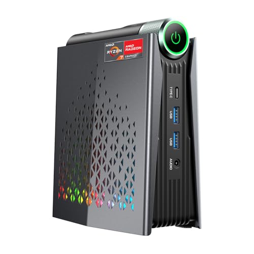 ACEMAGICIAN S3A Mini PC Gaming,AMD Ryzen 7 8745HS (8C/16T,bis zu 4,9 GHz),16GB DDR5 5600MHz 512GB NVME PCIe4.0 SSD,Radeon 780M, Micro Desktop Computer mit 3-Modi-Anpassung|RGB|WIFI6|Dual Lüfter von ACEMAGICIAN