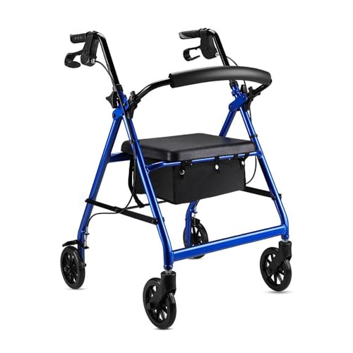 2 in 1 Rollstuhl Rollator mit Sitz, Ultra Light Aluminium Walker, Tragbare Faltbare Transport Walker, Aufrechter Walkerdrive,Faltbare Tragbare Rollator Antrieb mit Handbremse 2 in 1 Rollstuhl Rollator mit Sitz, Ultra Light Aluminium Walker, Tragbare Faltbare Transport Walker, Aufrechter Walkerdrive,Faltbare Tragbare Rollator Antrieb mit Handbremse von ACEMIC