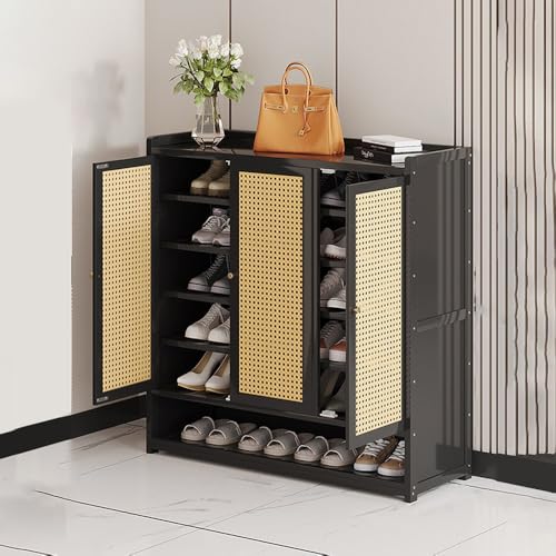 ACEMIC Bambus Schuhschrank, 7 Stufen Freistehender Schuhschrank Mit 4 Türen, Aufbewahrungsmöbel Schuhputzung, Große Kapazität, Platzeinsparung, Für Den Eingang, Flur, Wohnzimmer ACEMIC Bambus Schuhschrank, 7 Stufen Freistehender Schuhschrank Mit 4 Türen, Aufbewahrungsmöbel Schuhputzung, Große Kapazität, Platzeinsparung, Für Den Eingang, Flur, Wohnzimmer von ACEMIC